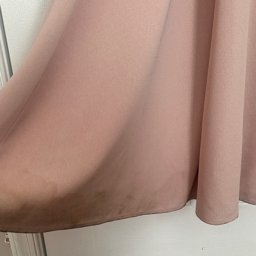 Adrianna Papell Blush Cowl Neck Full Length Slit Formal Dress - Picture 8 of 14